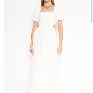 NWT 4SI3NA White Maxi Monet Dress